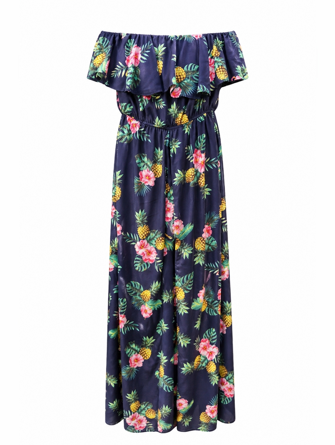 She + Sky Xs Nwt Tropical Off Shoulder Romper Pineapple Floral